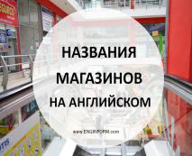 nazvaniya magazinov na anglijjskom yazyke  types of shops and stores36 Назви магазинів англійською мовою. Types of shops and stores