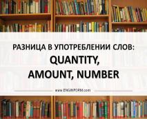 raznica v upotreblenii slov quantity, amount, number82 Різниця у вживанні слів quantity, amount, number